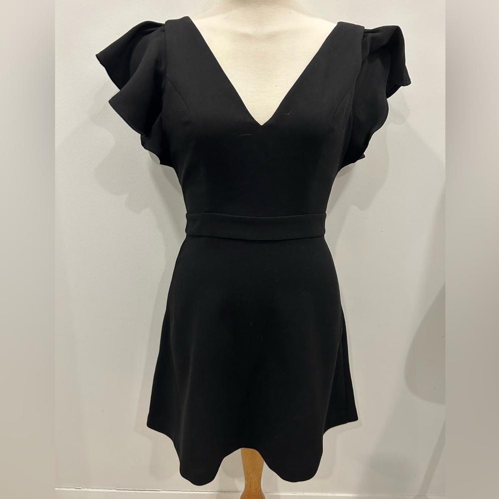 BCBGeneration mini black vneck dress NWT